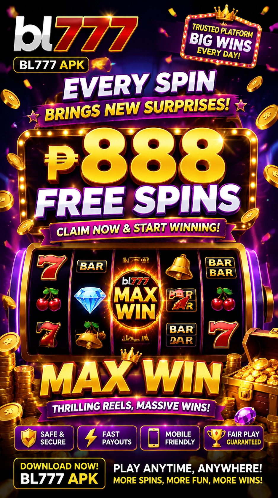 Mobile slot gaming visual