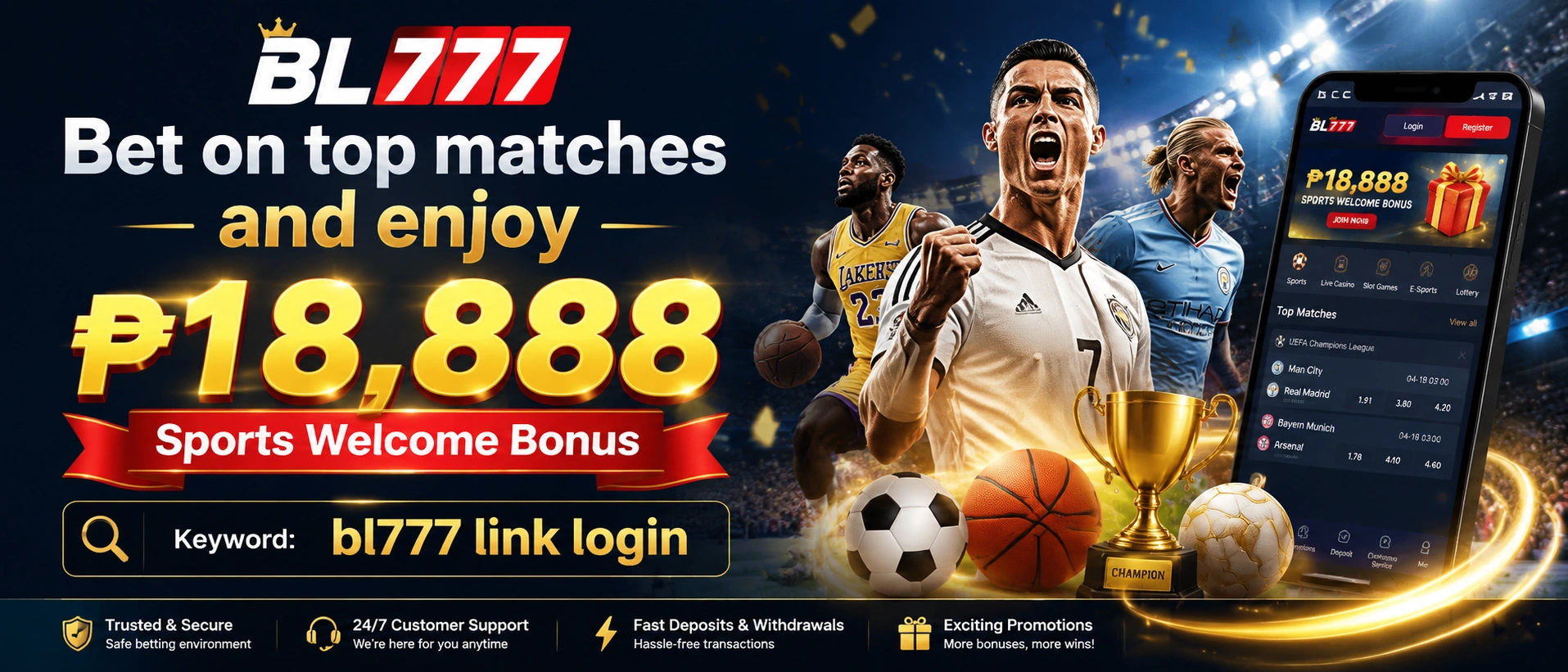 Sports betting hero visual for Filipino players